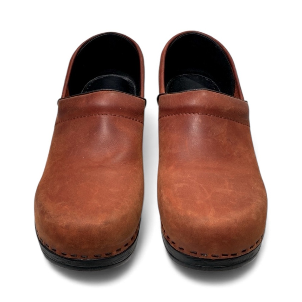 L.L. Bean Brown Leather Nurse Clog Slip-On Shoes Women’s 7